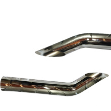 Truck 4'' ID Chrome Curved Exhaust Stack Pipe